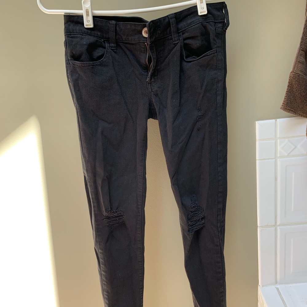 American Eagle black skinny jeans